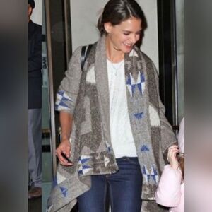John + Jenn Brown and Blue Patterned Cardigan